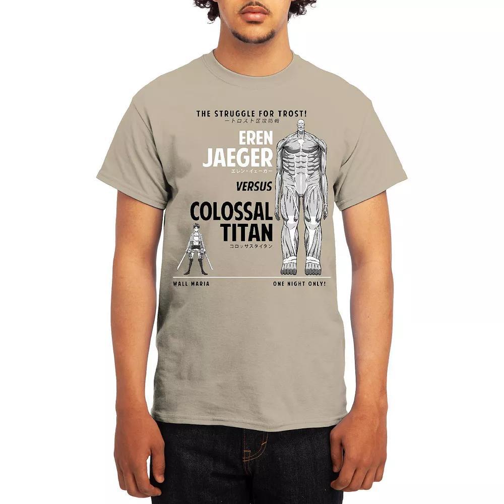 Mens Attack on Titan Eren Versus Colossal Titan Graphic Tee Product Image
