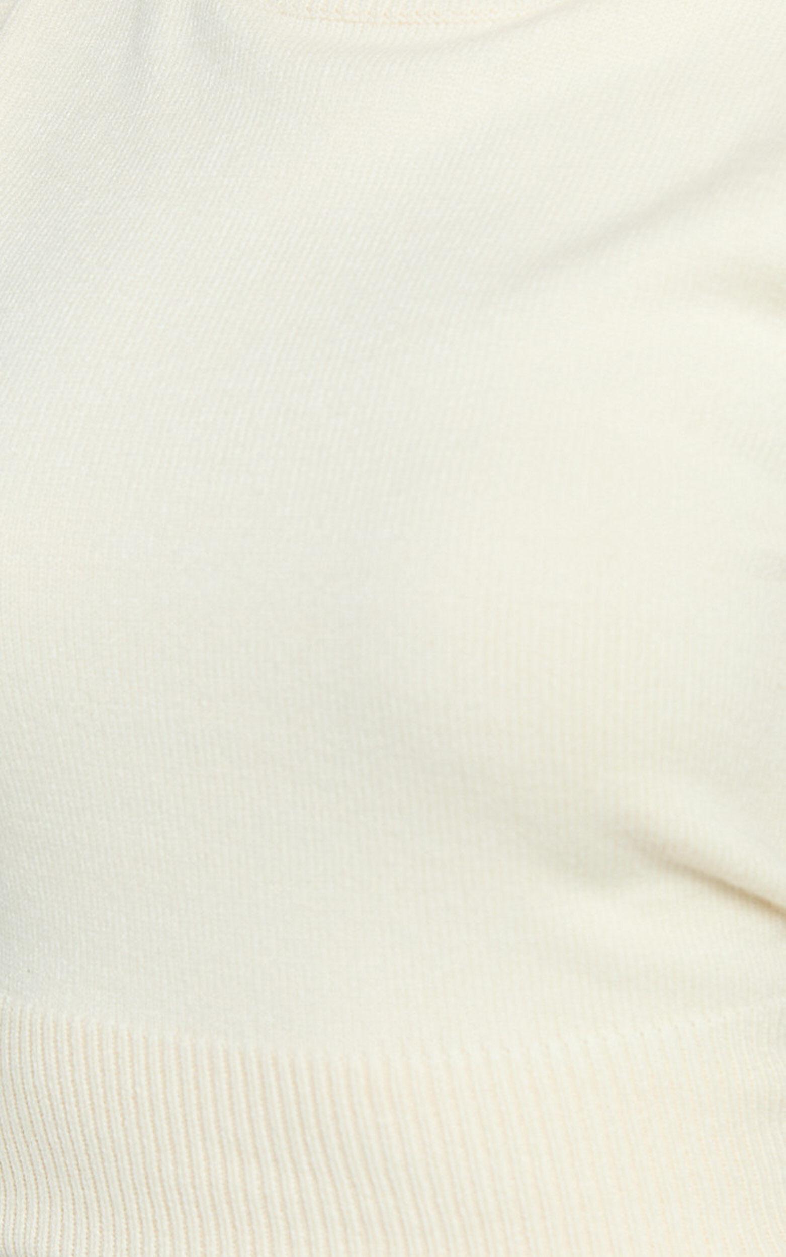 Aveline Top - Sleeveless Roll Neck Knitted Top in Cream Product Image