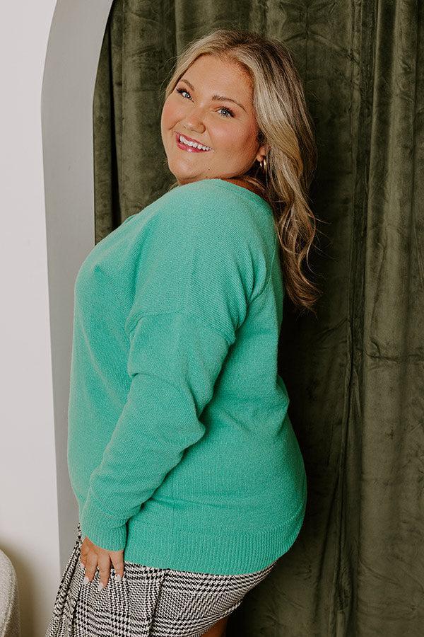 Central Park Chills Sweater in Light Jade Curves Product Image