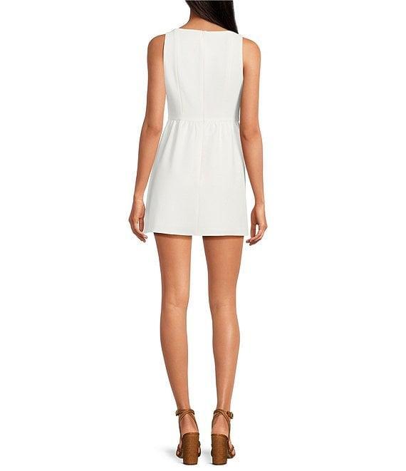 French Connection Boat Neck Sleeveless Whisper Mini Dress Product Image