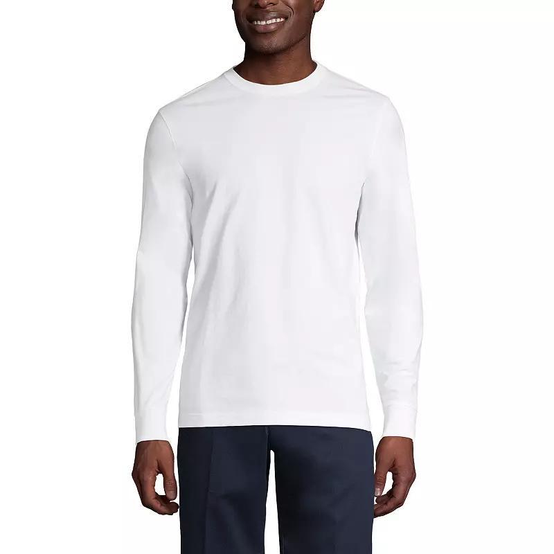Men's Lands' End Essential Long Sleeve School Uniform T-shirt, Size: Medium, Red Product Image