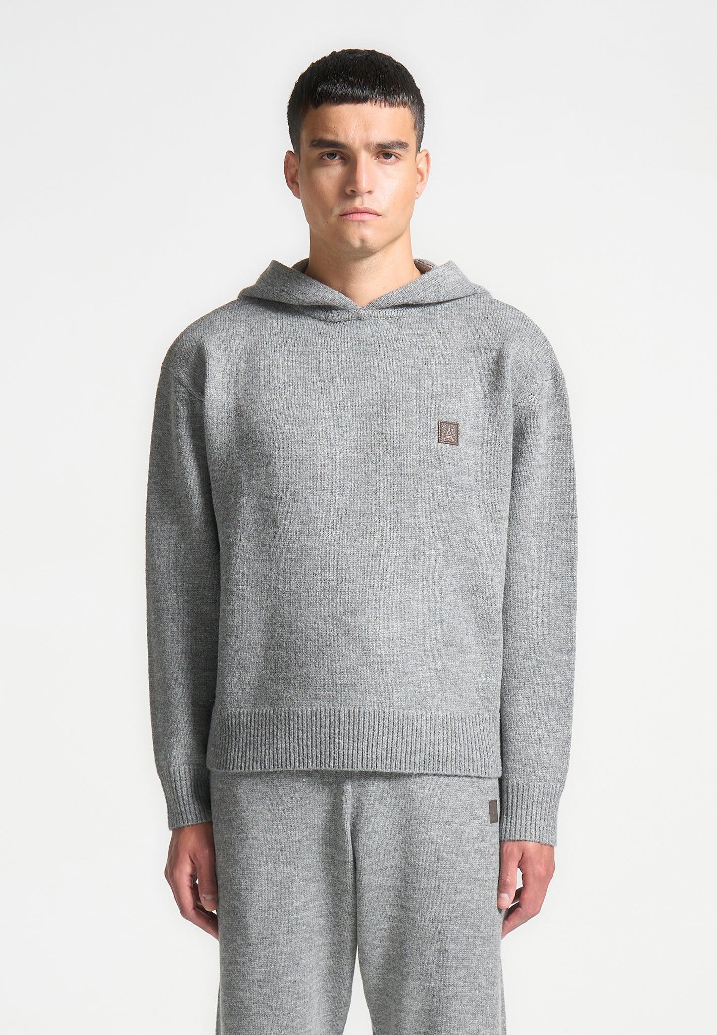 Signature Mohair-Blend Hoodie - Grey Male Product Image
