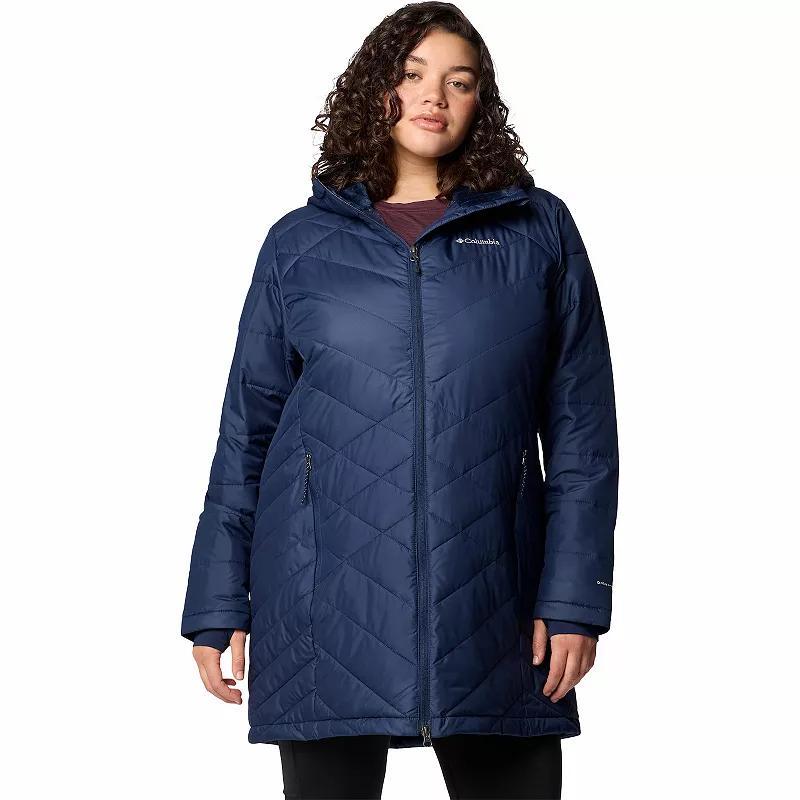 Plus Size Columbia Heavenly Long Hooded Jacket, Women's, Size: 2XL, Camel Brown Product Image