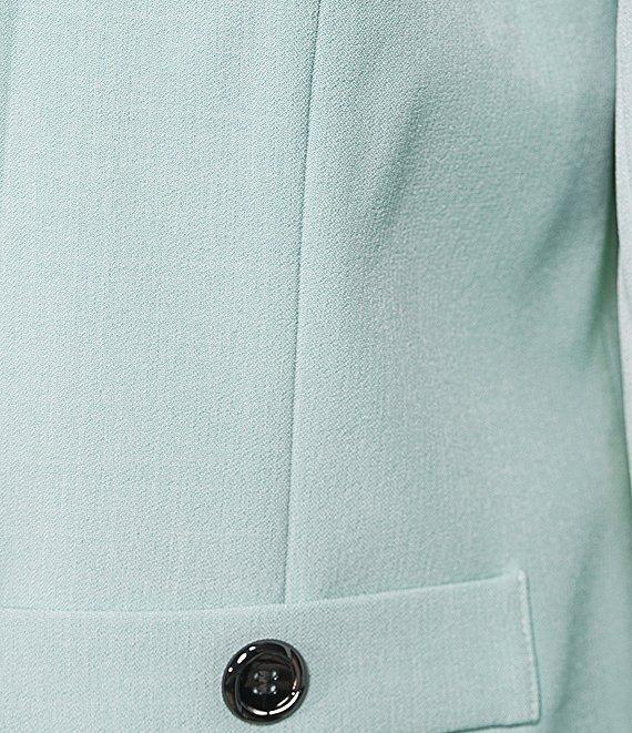 Kasper Shawl Collar 3/4 Sleeve Open Front Crepe Jacket Product Image