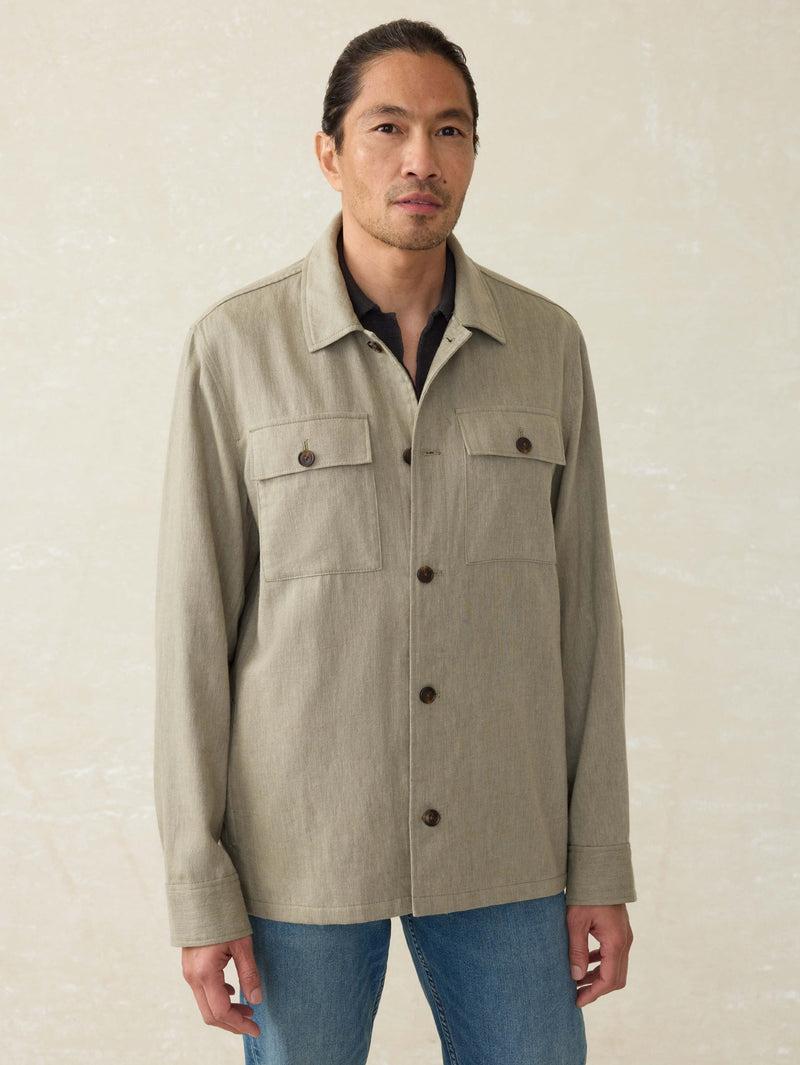 Movement™ Linen Shirt Jacket - Sage Cliff Product Image