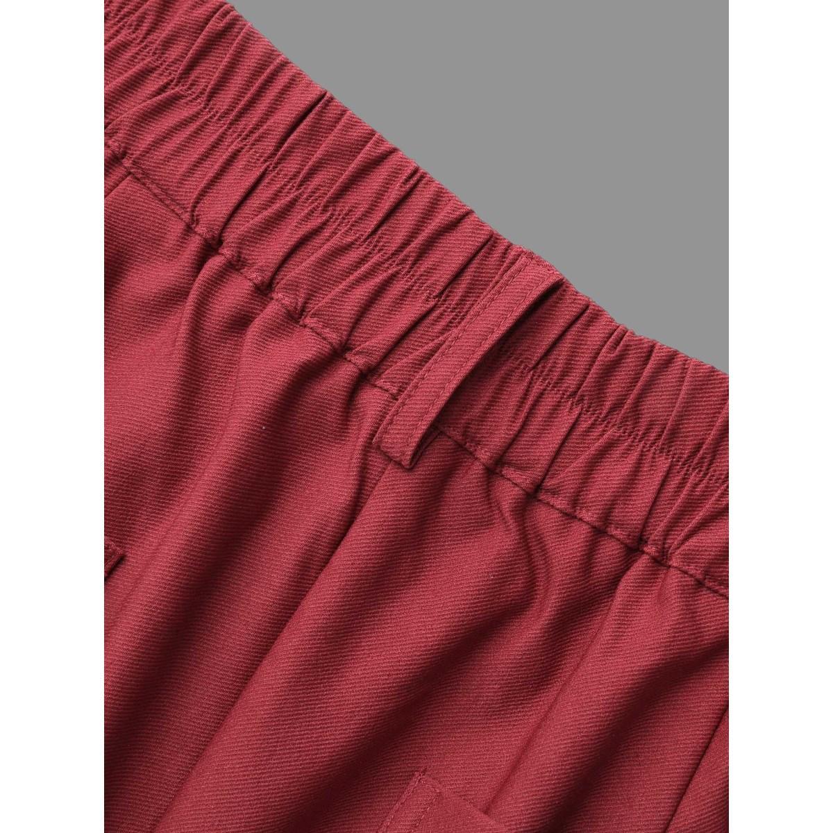 Plus Size Holiday Stretchy Flared Pants Women Scarlet Formal Bootcut Mid Rise Party Pants BloomChic 10/M Product Image