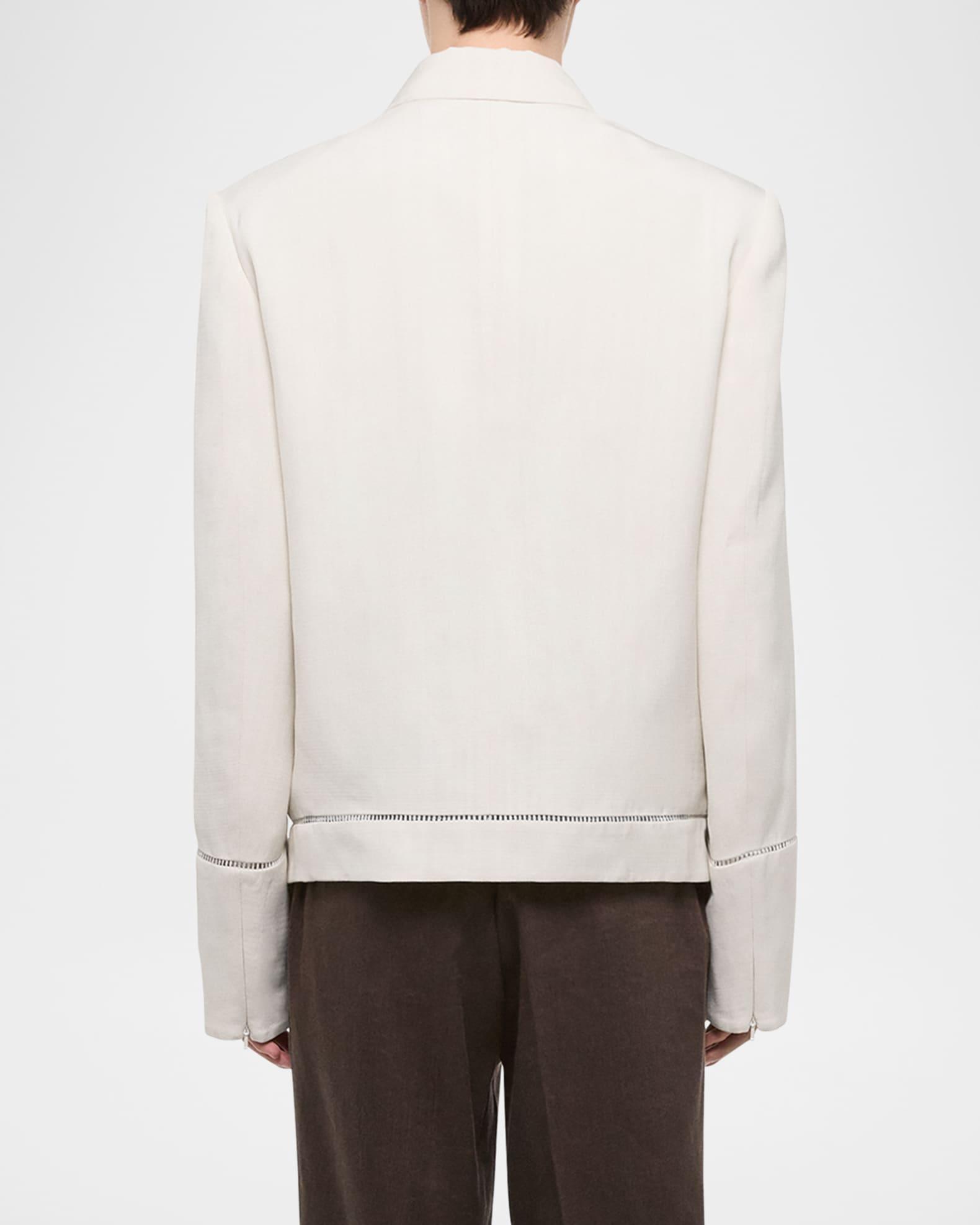 Men's Ladder-Stitch Border Zip Jacket Product Image