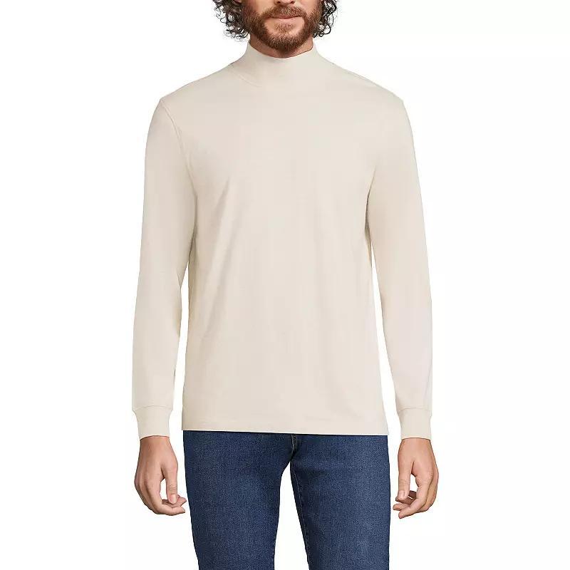 Men's Lands' End Super-T Mock Turtleneck, Size: XL, Radiant Blue Product Image