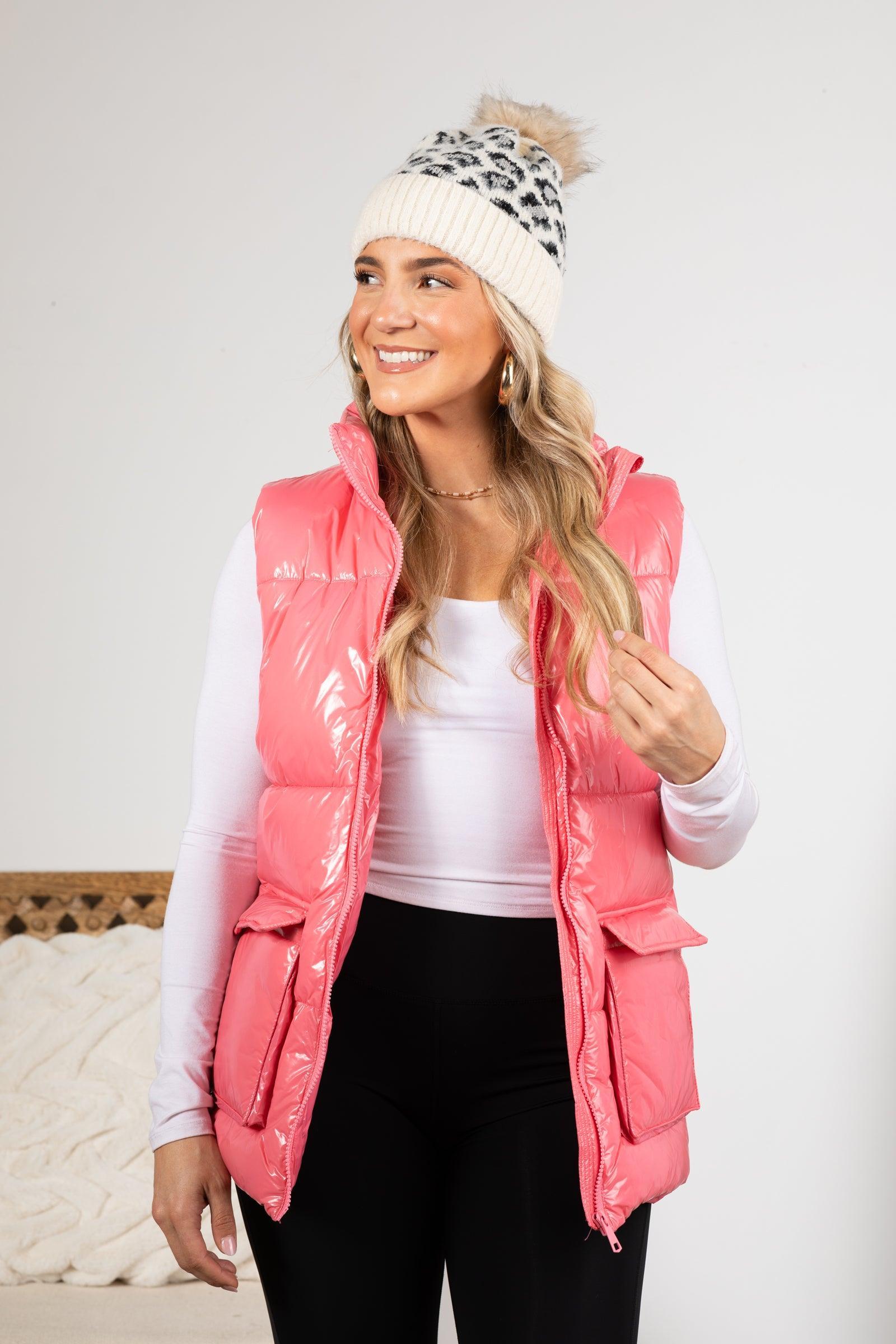 Glossy Faux Leather Vest Product Image