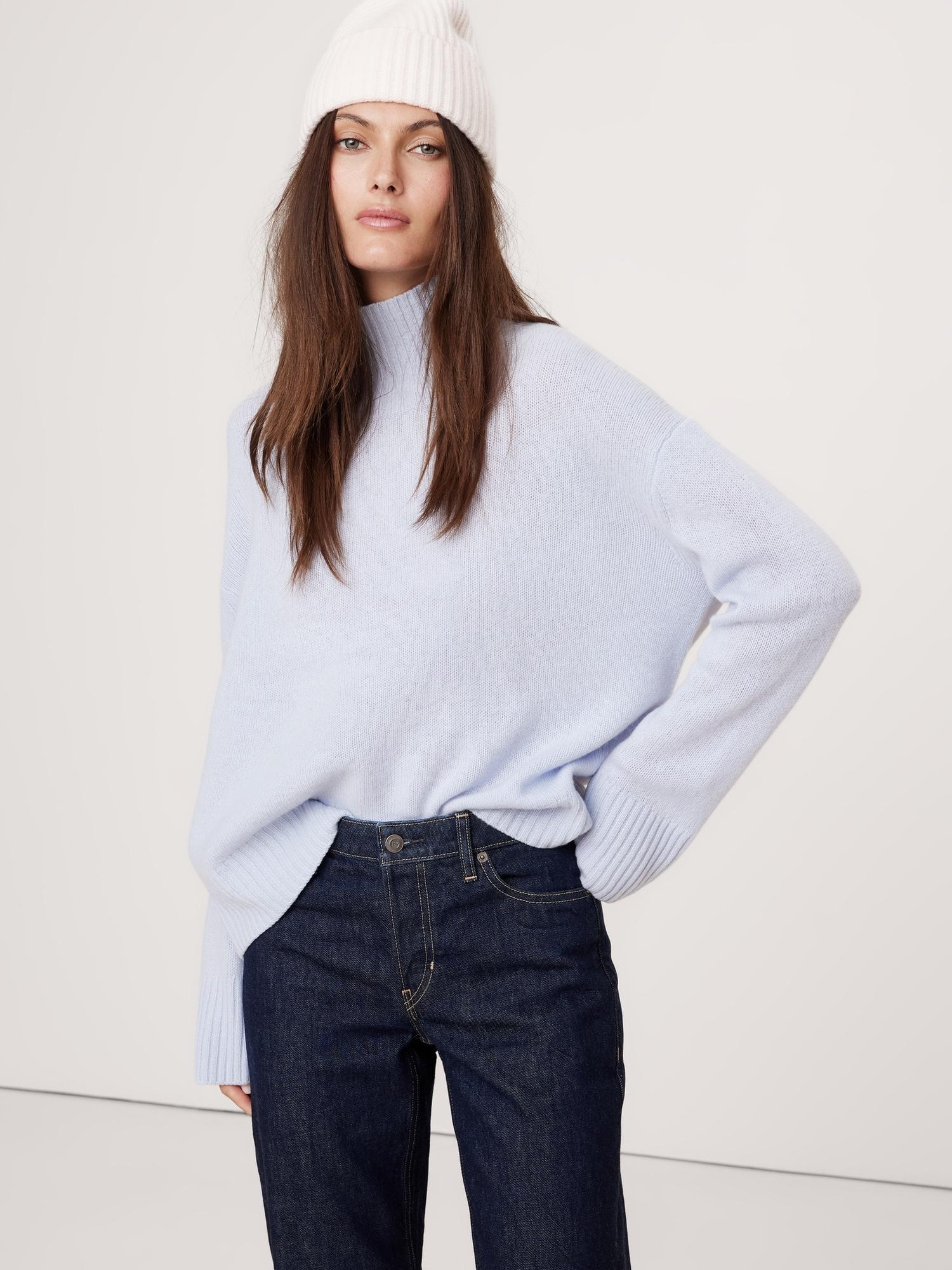 Oversized Cashmere Turtleneck Sweater Product Image
