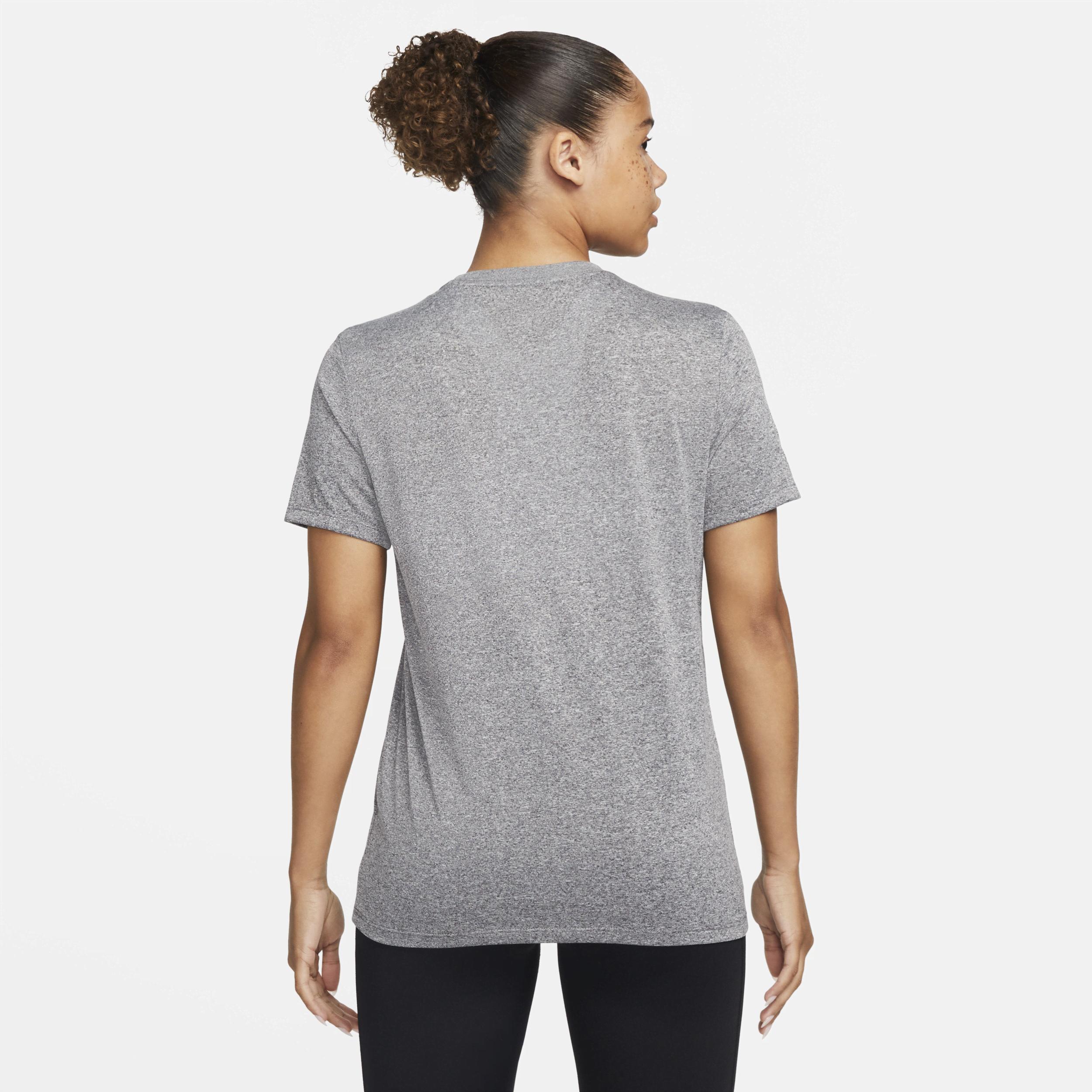 Women's Nike Dri-FIT Tee, Size: Large, Black Grey Product Image
