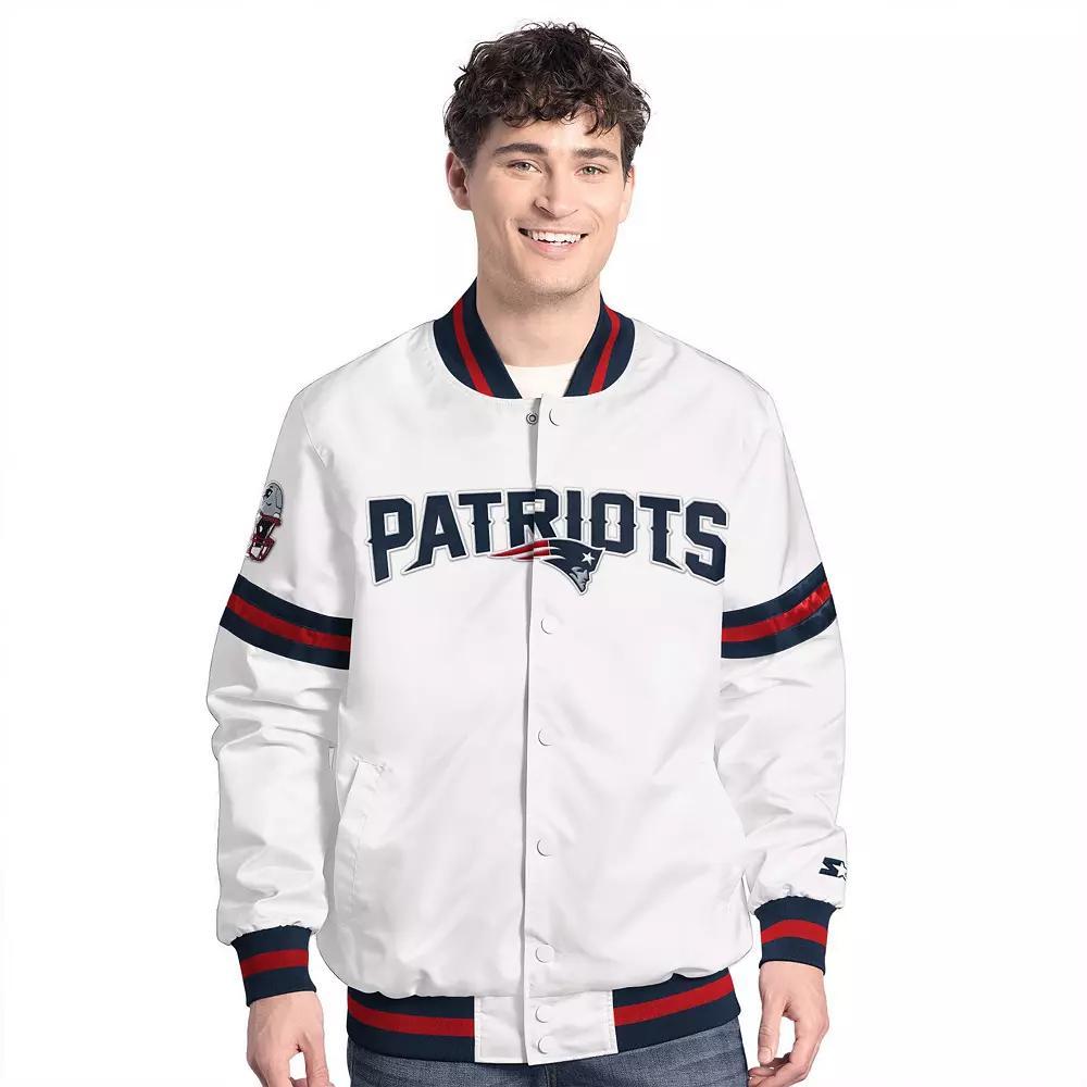 Mens Starter New England Patriots Scout Full-Snap Varsity Jacket Product Image