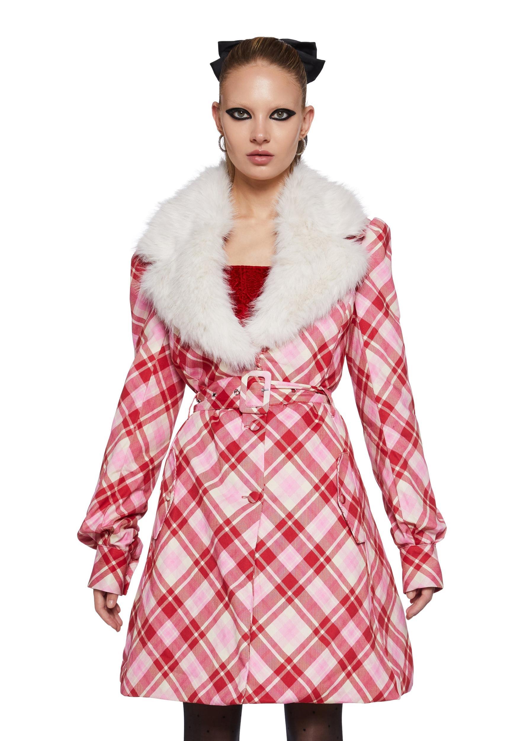 Holiday Party Plaid Trench Coat Baby Product Image