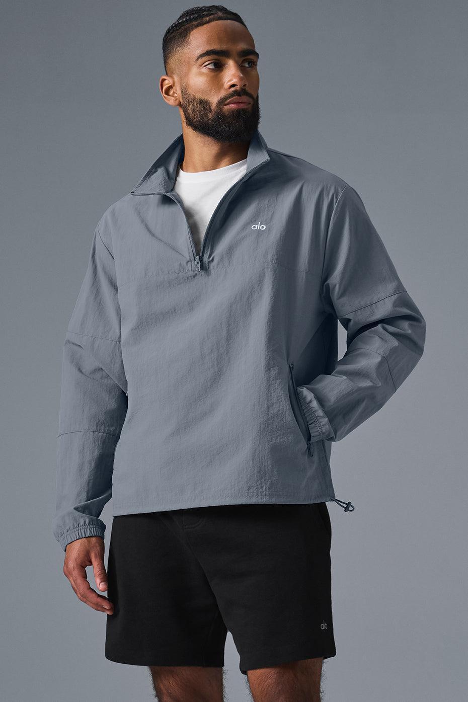 Lightweight Takeaway Track Pullover - Steel Grey Male Product Image