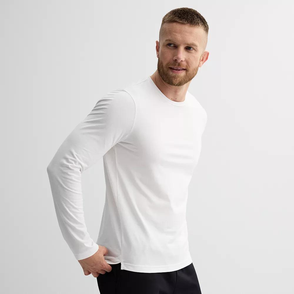Men's Tek Gear® Long Sleeve Essential Tee, Size: Large, Mineral Black Product Image