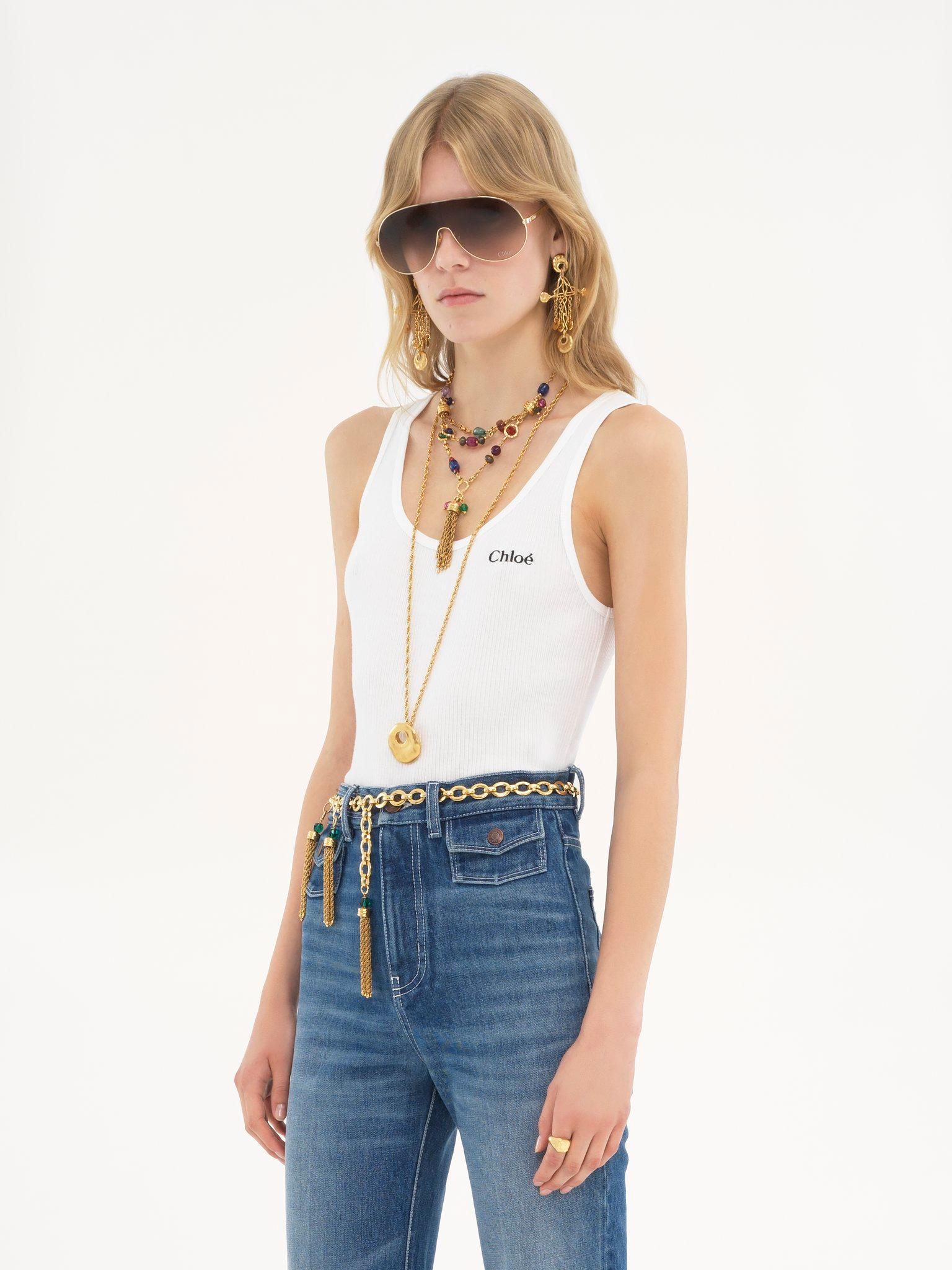 Logo tank top in jersey Product Image