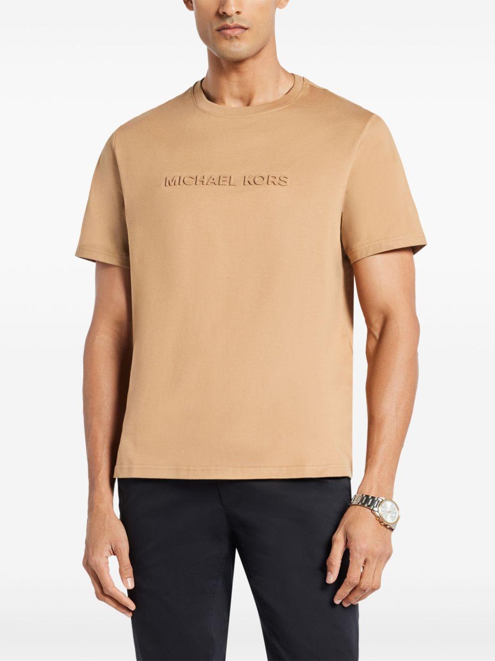 logo-embossed cotton T-shirt Product Image