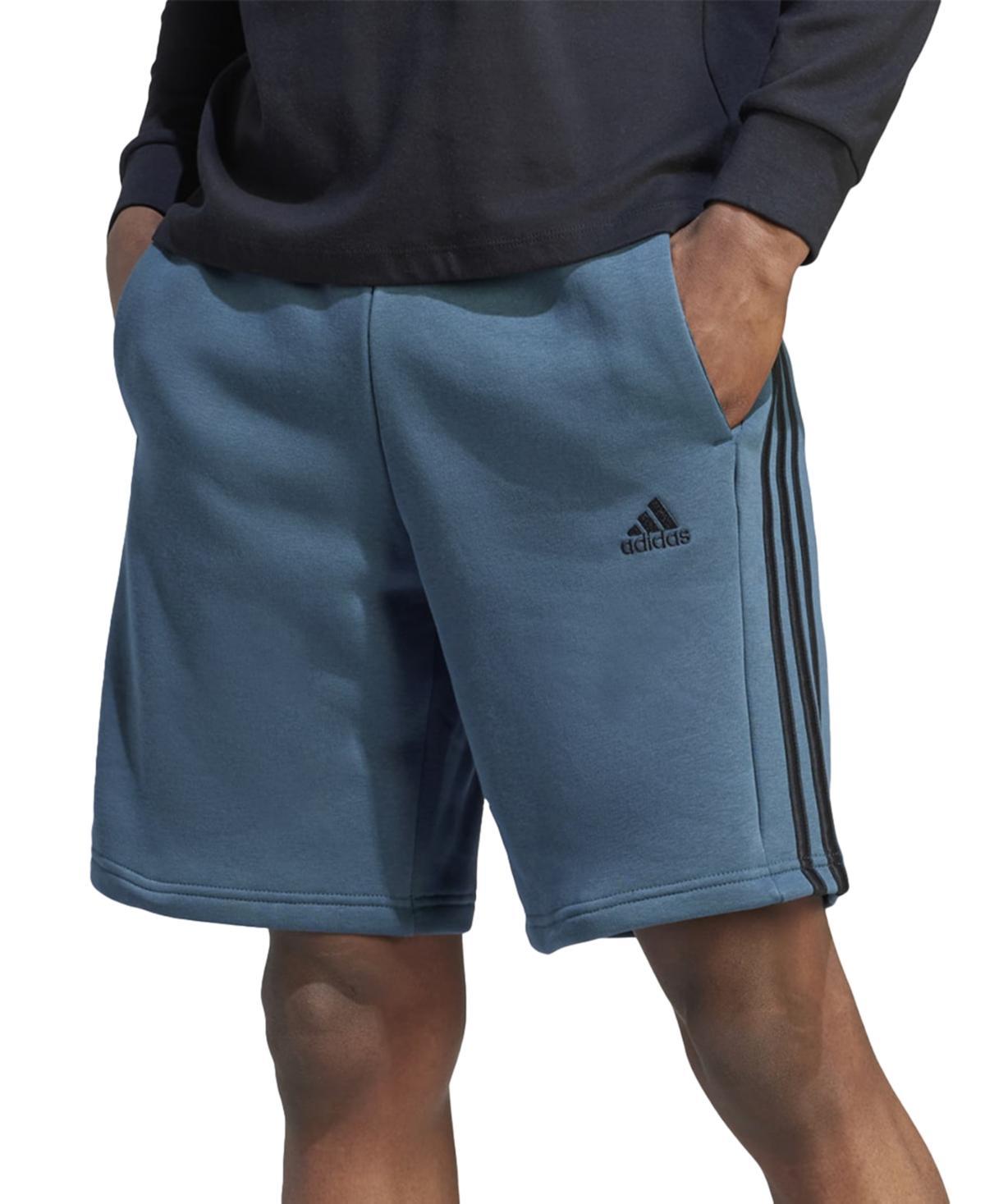 adidas Mens adidas Essentials 3-Stripes Fleece Shorts - Mens Medium Grey Heather Product Image