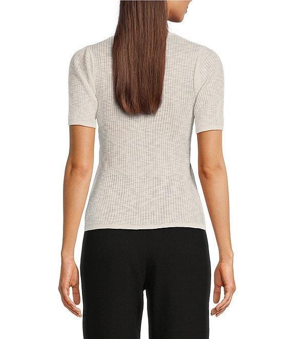 Le' AL.X Short Sleeve Scoop Neck Henley Tee Product Image