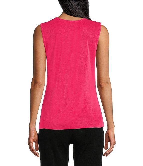 Ming Wang Novelty Woven Square Geo Cutout Spread Collar 3/4 Sleeve Jacket Product Image