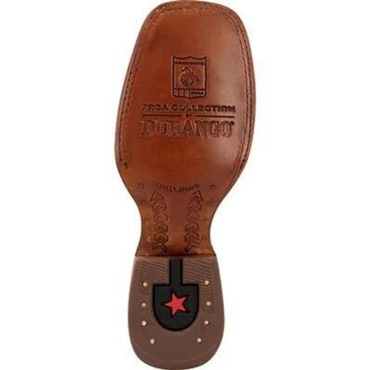 SALE Durango® Men's PRCA Chestnut/Black Shrunken Bullhide Square Toe Boots Product Image