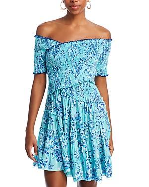 Womens Soledad Floral Smocked Minidress Product Image
