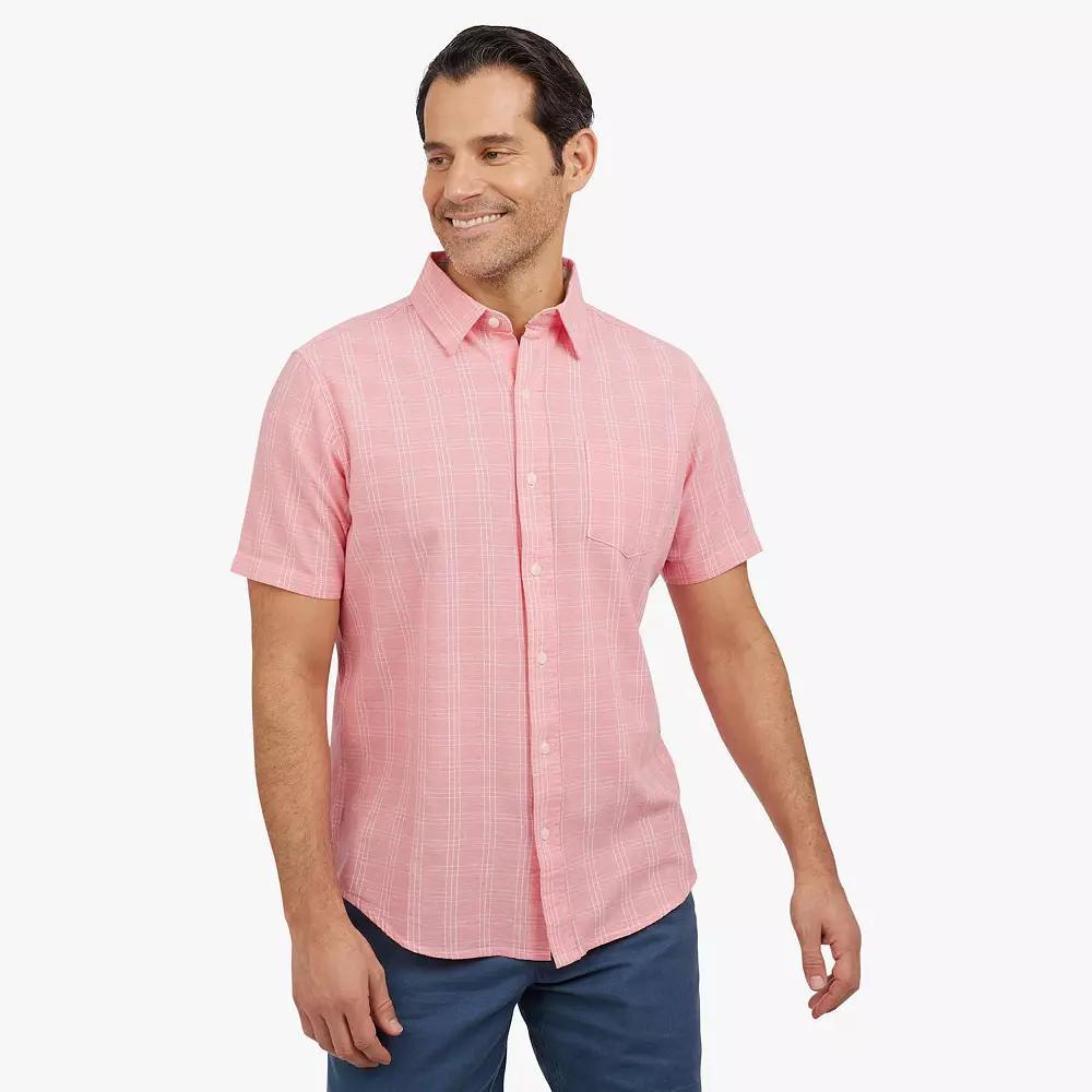 Men's Chaps Short Sleeve Button Down Shirt, Size: Medium, Dubarry Product Image