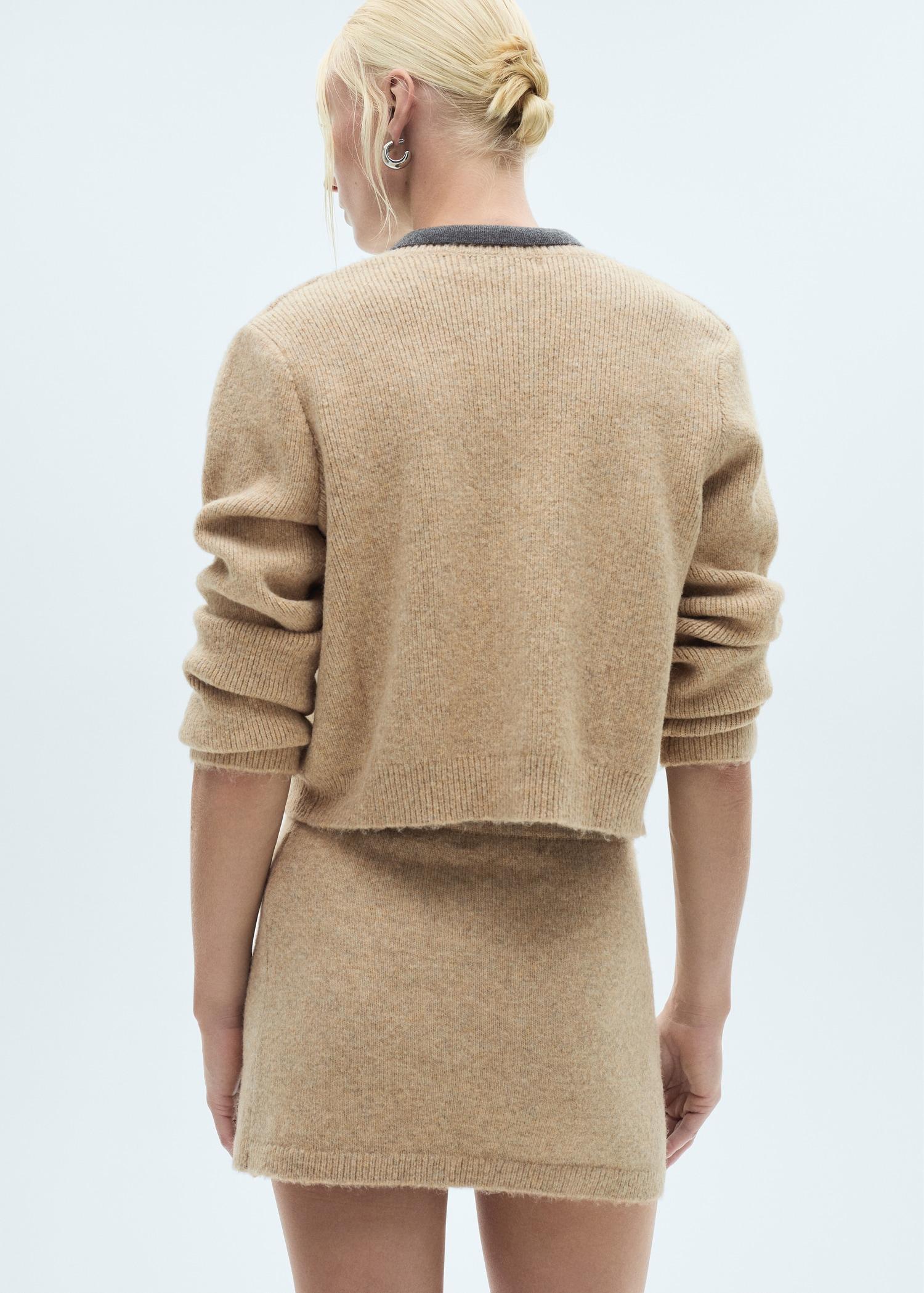 Ribbed knitted cardigan with buttons - Women | MANGO USA Product Image