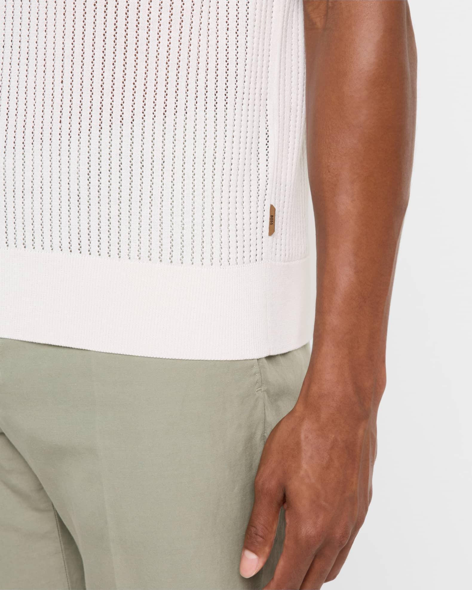 Men's Justin Cotton and Silk Short-Sleeve Polo Sweater Product Image