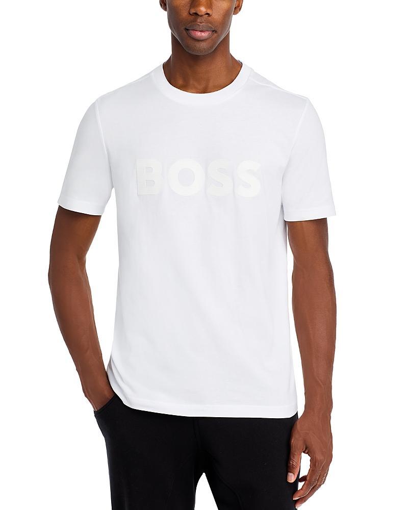 HUGO BOSS Mirror 2 Cotton Graphic Tee In White 100 Product Image