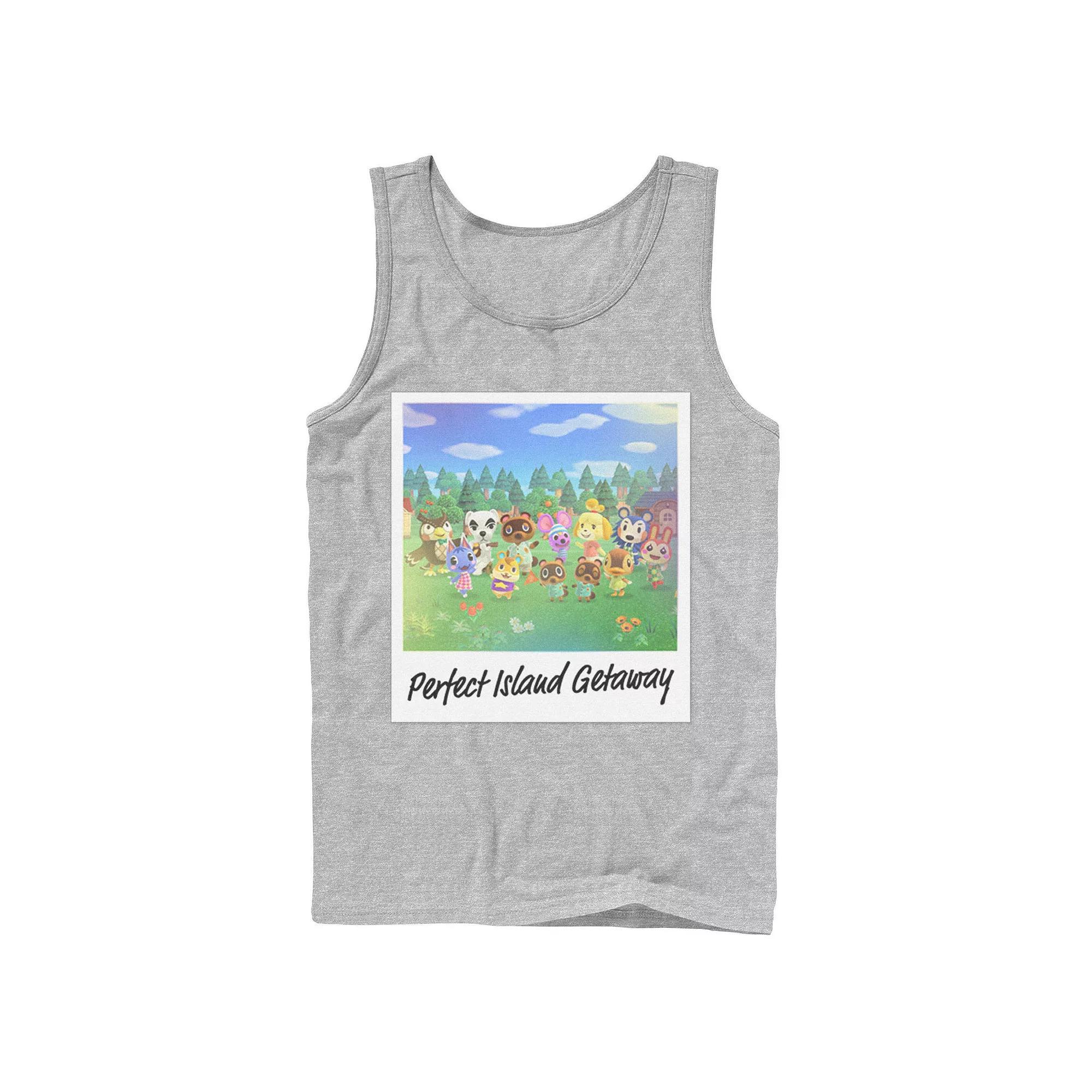 Mens Animal Crossing: New Horizons Perfect Island Getaway Tank Top Athletic Grey Product Image
