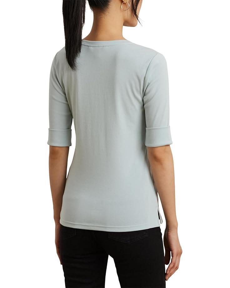 Petite Stretch Cotton Boatneck Tee Product Image