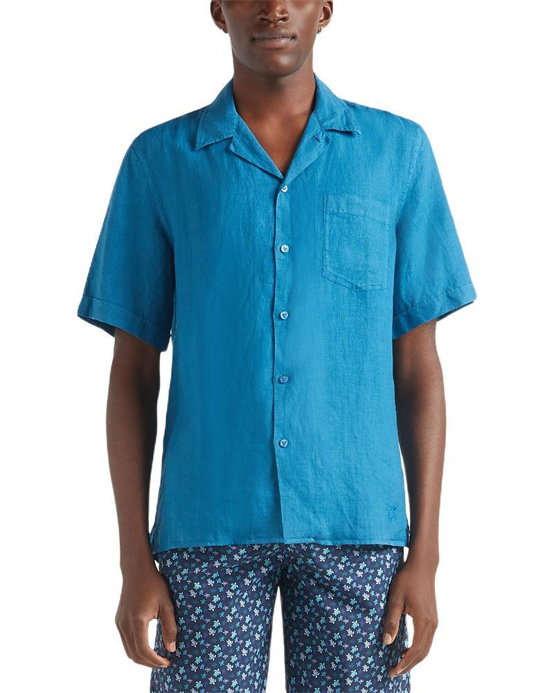 Mens Garment-Dyed Linen Camp Shirt Product Image