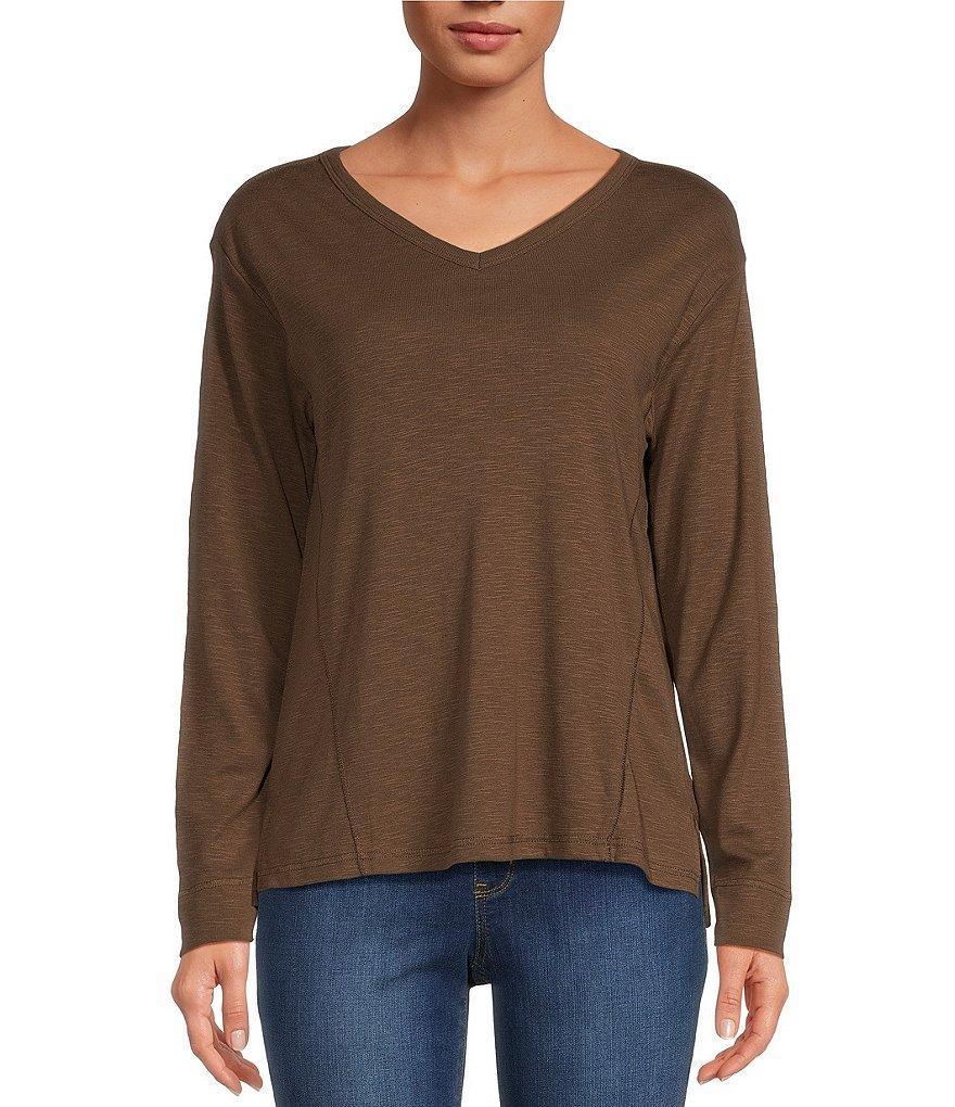 Westbound Knit Long Sleeve V-Neck Top Product Image