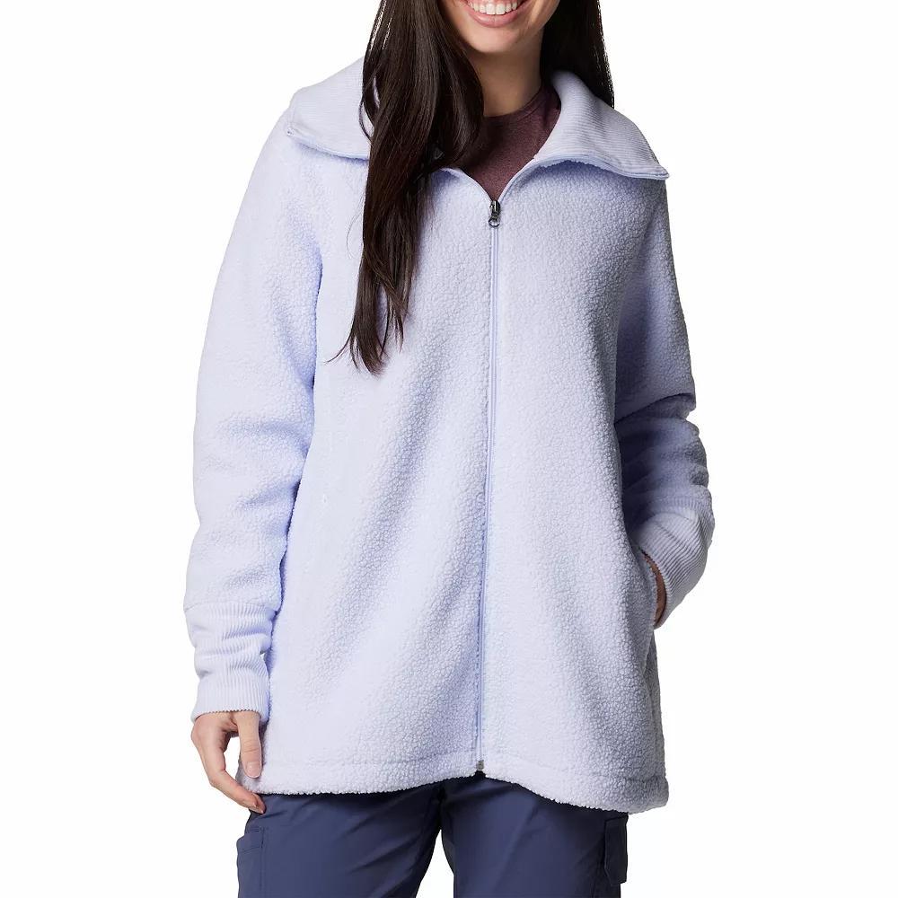 Women's Columbia Blue Point Creek Zip Front Fleece Jacket, Size: XXL, Shark Product Image