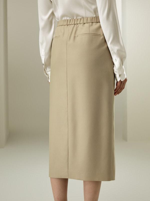 Modern Beauty Silk Wool Pencil Skirt Product Image