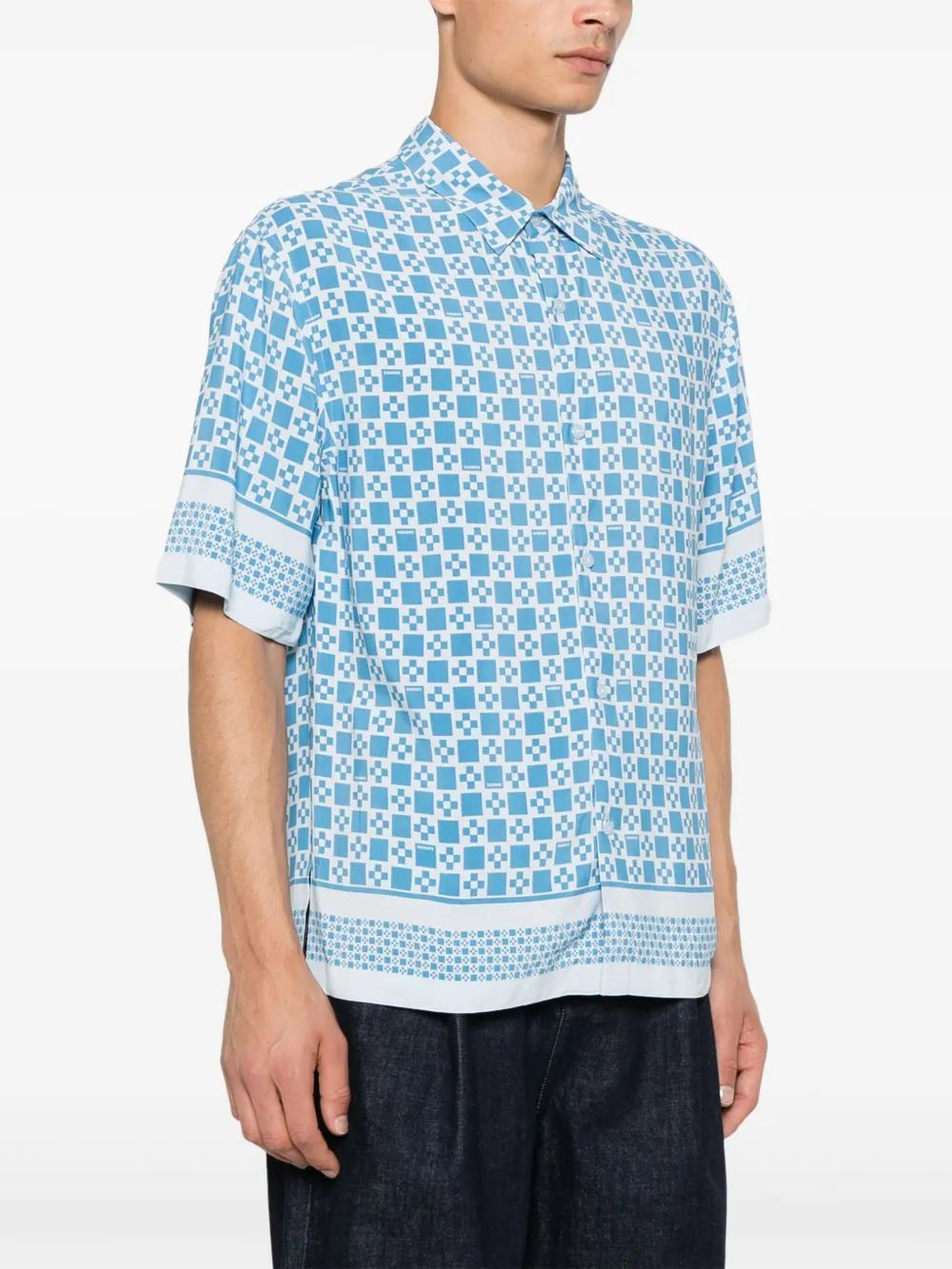 square cross-motif shirt Product Image