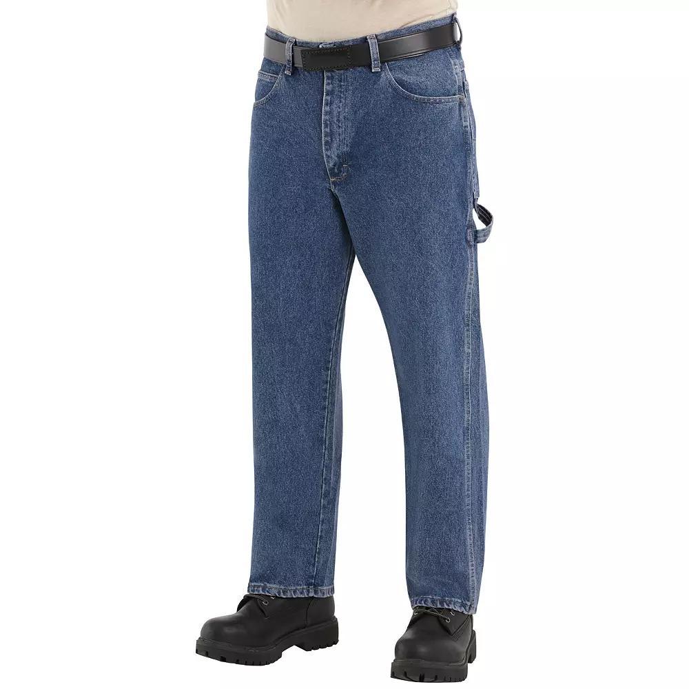 Men's Bulwark FR EXCEL FR Pre-Washed Dungaree Jeans, Size: 38 X 32, Blue Product Image