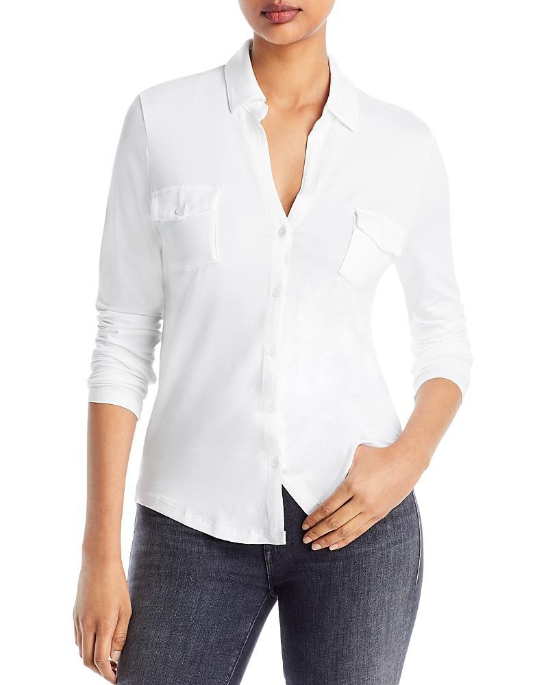 Majestic Filatures Point Collar Button Front Shirt Product Image