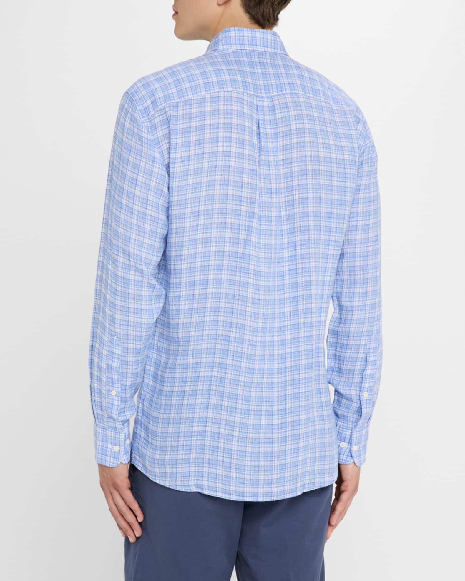 Mens Chilwa Linen Plaid Sport Shirt Product Image