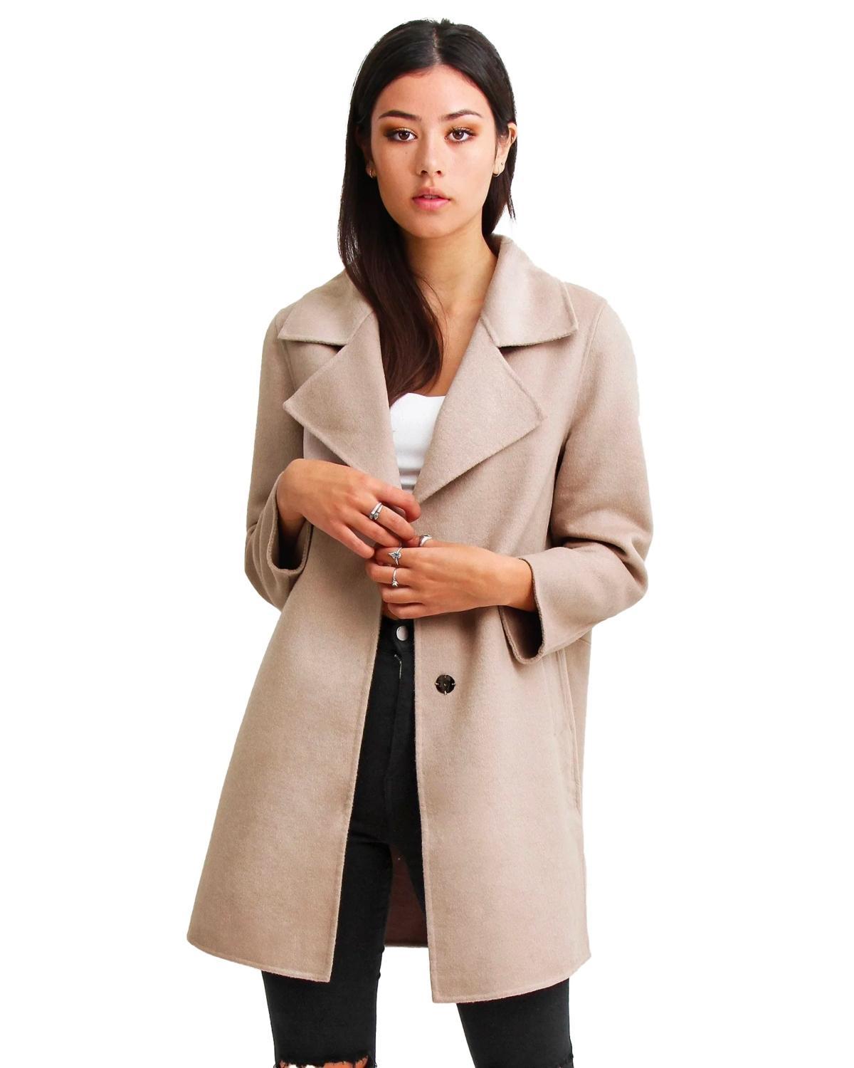 Belle & Bloom Womens Ex-Boyfriend Wool Blend Oversized Jacket Product Image