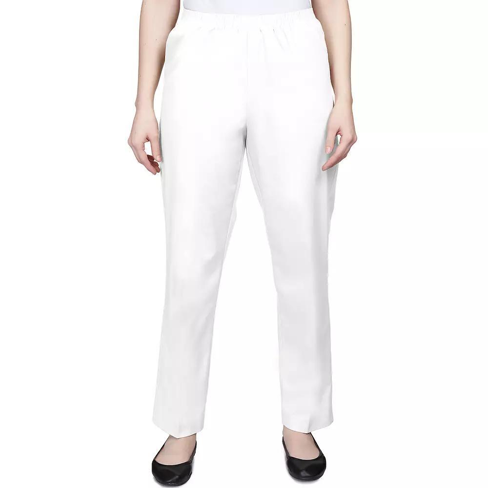 Women's Alfred Dunner Classics Twill Proportioned Pants, Size: 10, Brown Product Image