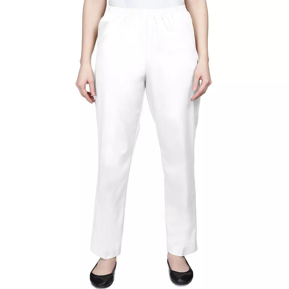 Women's Alfred Dunner Classics Twill Proportioned Pants, Size: 10, Brown Product Image