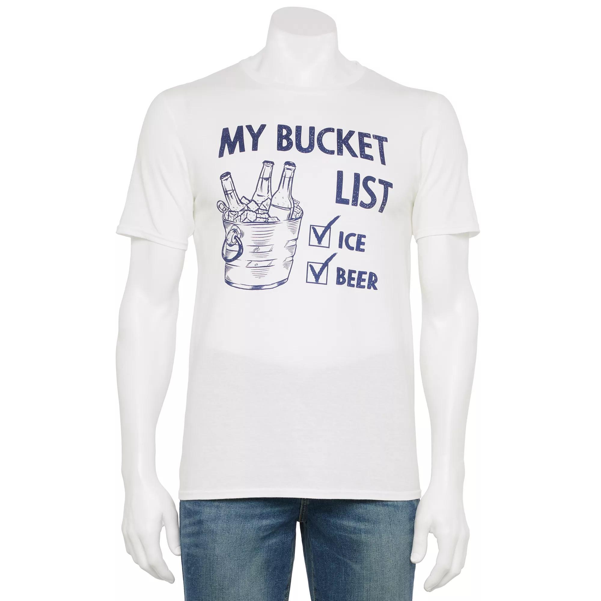 Men's Bucket List Tee, Size: Small, White Product Image