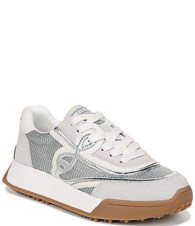 Sam Edelman Womens Luna Lace-Up Sneakers - Silver Product Image