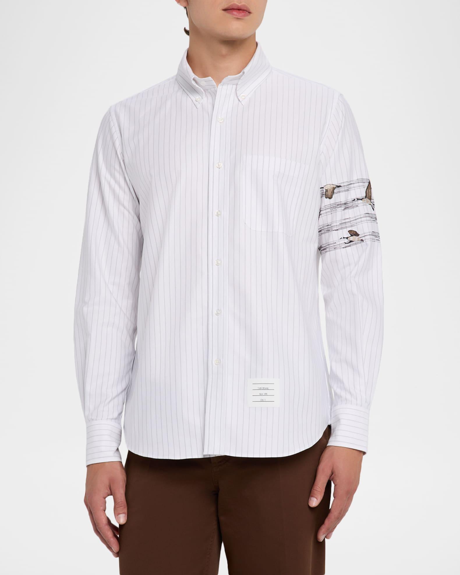Men's 4-Bar Pinstripe Oxford Sport Shirt Product Image