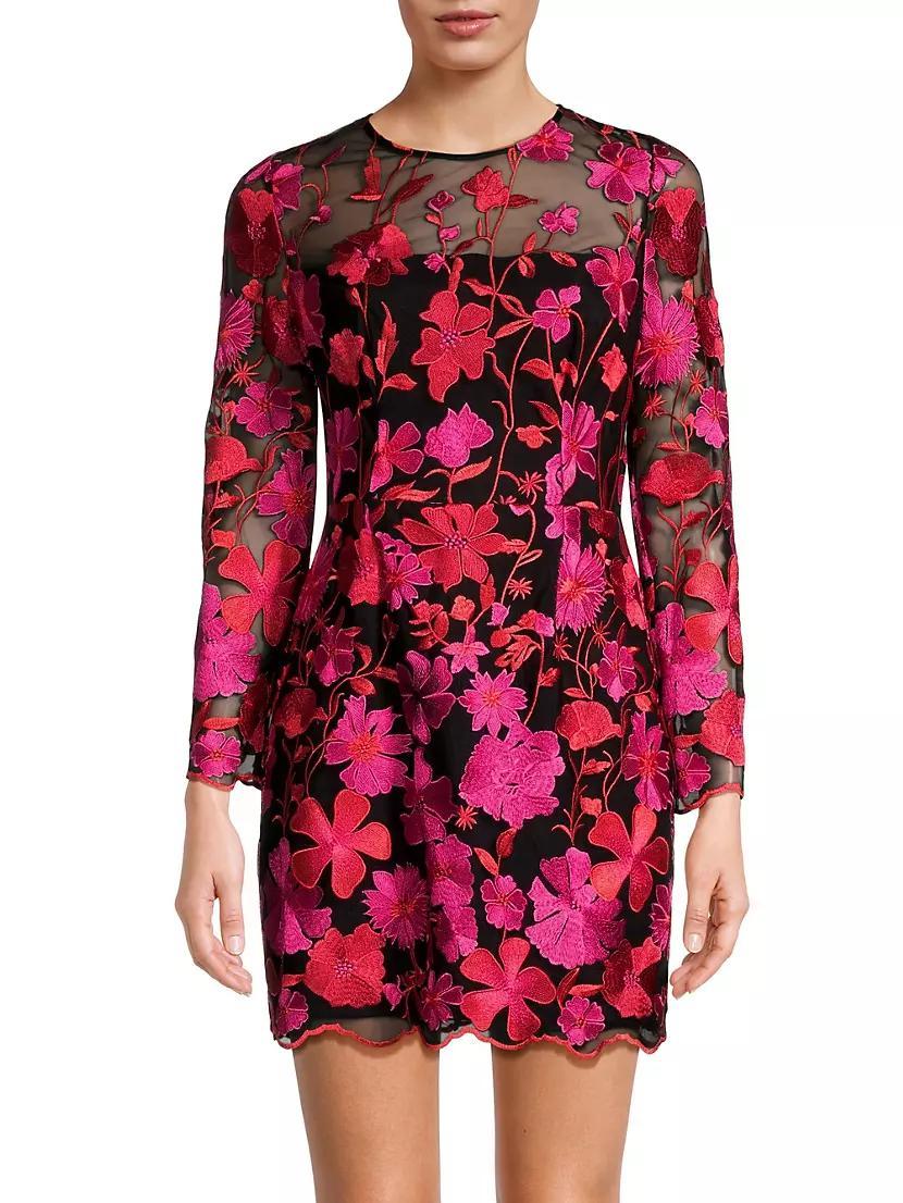 Scottie Floral Mesh Mini Dress Product Image