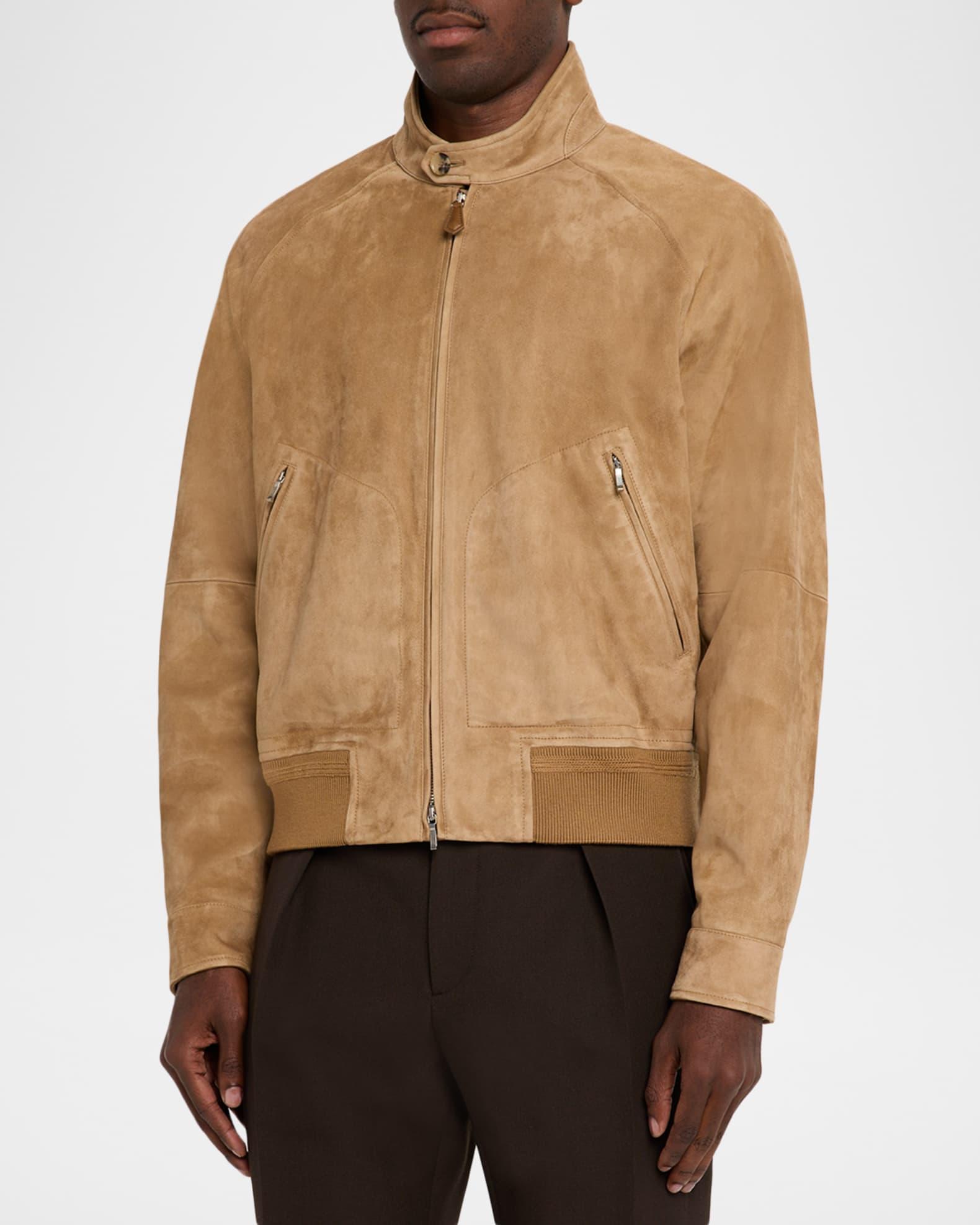 Men's Novak Suede Bomber Jacket Product Image