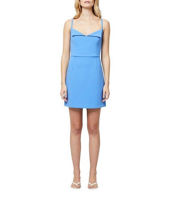 French Connection Whisper Foldover V-Neck Sleeveless Mini Dress Product Image