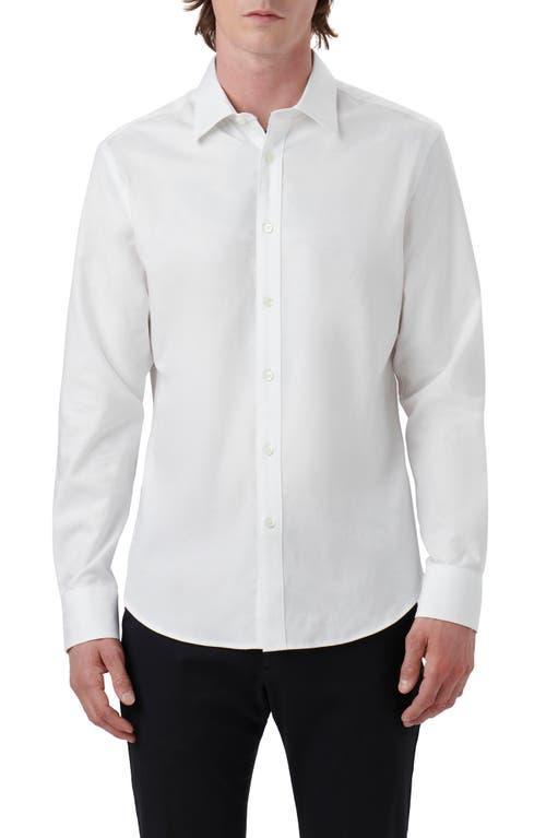 Mens Solid Shaped Sport Shirt Product Image
